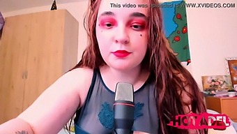 Chubby Teen With Red Hair Indulges In Asmr And Food Show